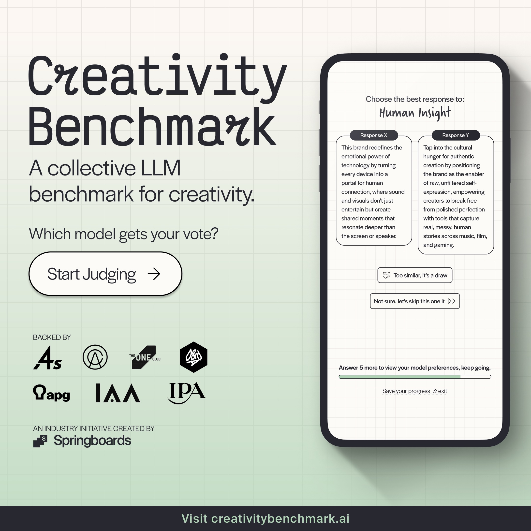 Springboards’ LLM Benchmark for Creativity Finds AI Tools are More Similar Than You Think