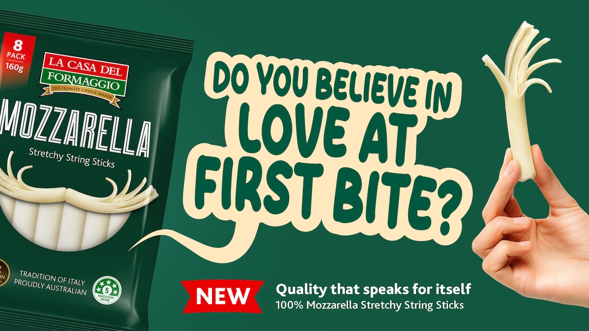 La Casa Del Formaggio introduces Aussies to Salvatore, a talking packet of cheese sticks, in Stretchy String Cheese campaign via Showpony
