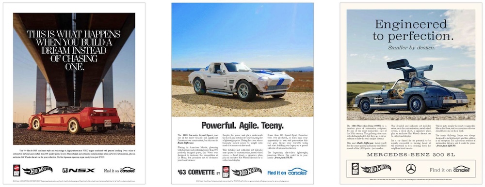 Racing legend Craig Lowndes lists his 1954 Mercedes-Benz 300 SL for $219.99 on Carsales, in new Mattel Brick Shop launch via Thinkerbell